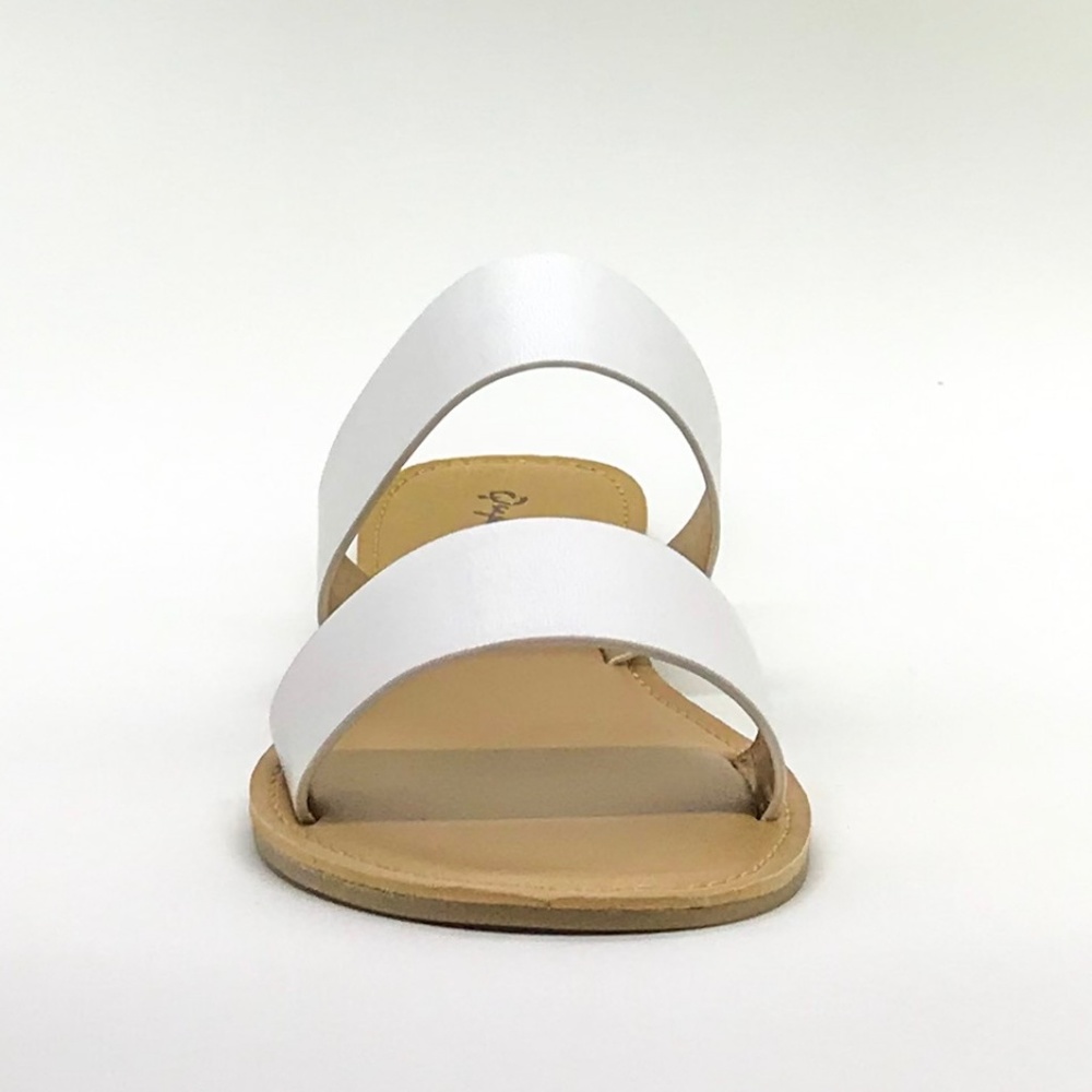 LAST PAIR🚨 White Two Band Slides - Picture 4 of 5